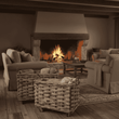 Large Rectangular Rattan Wheeled and Lined Baskets - Size Choice