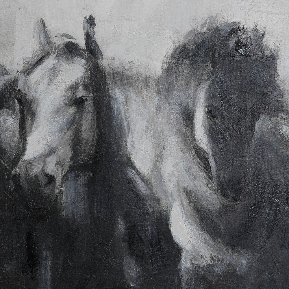 Large Wild Horses Framed Canvas 210cm | Annie Mo's-B