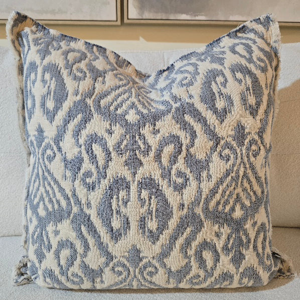 Large Ikara Blue Cushion 1