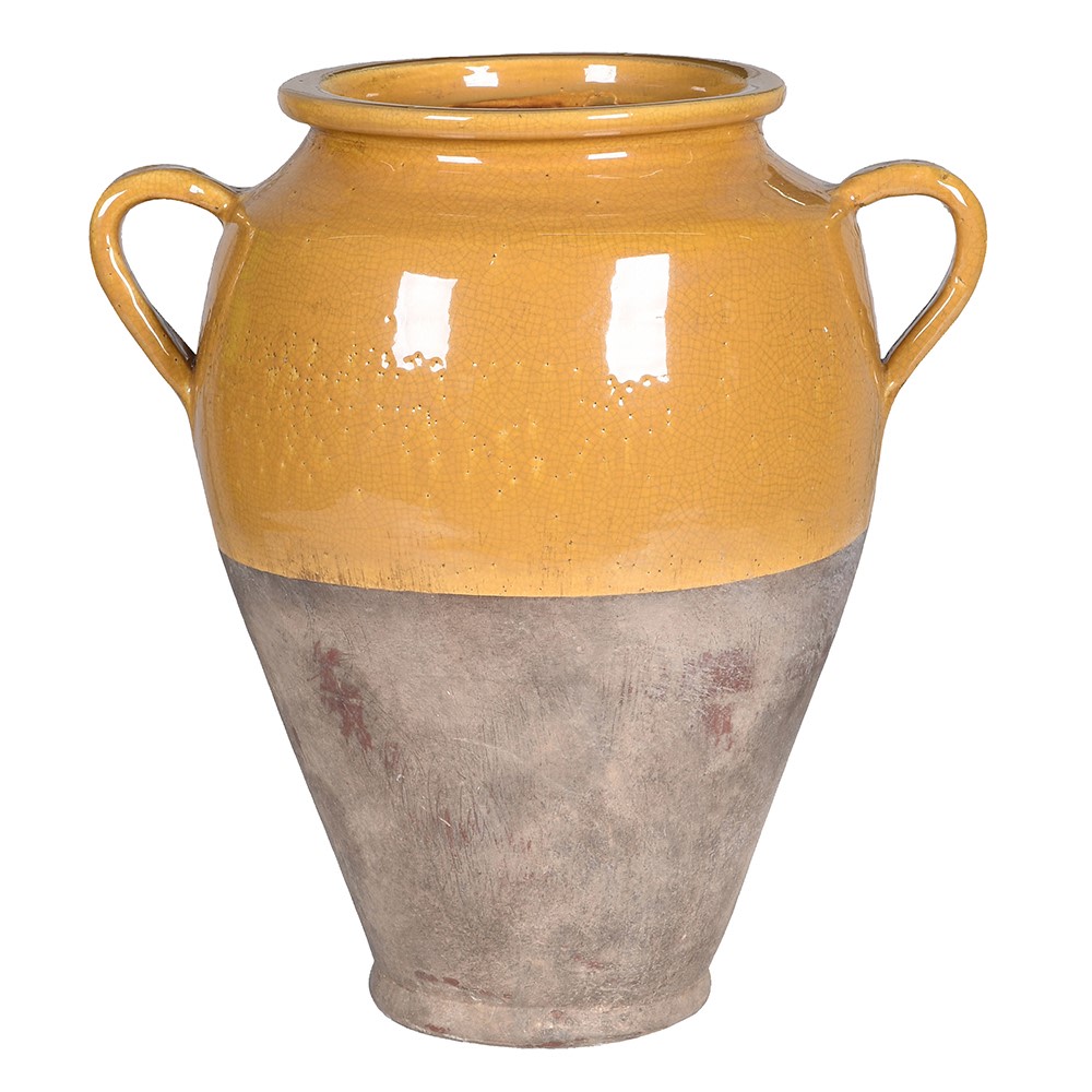 Large Ochre Amphora Vase-2