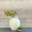 Large White Textured Terracotta Vase 37cm | Annie Mo's