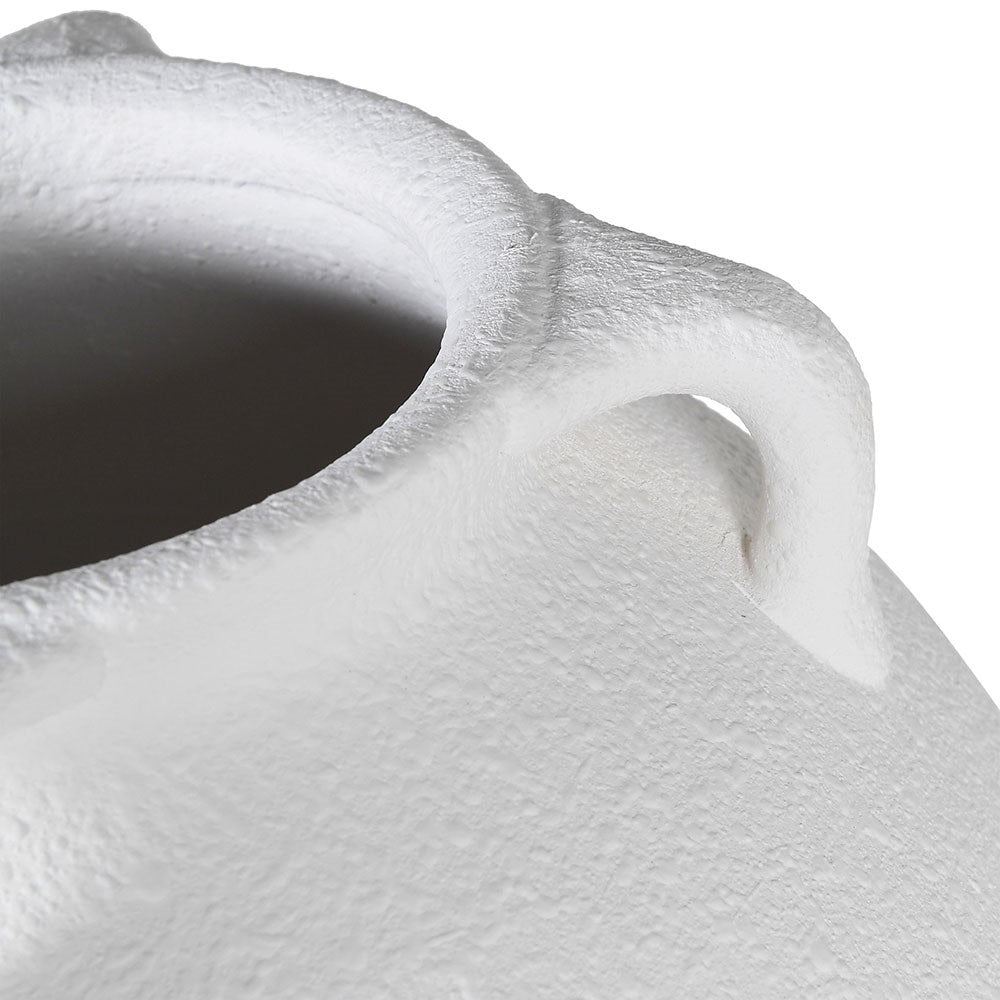 White Terracotta Vase with Handles B