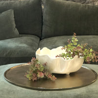 Large White Wavy Bowl 35cm C
