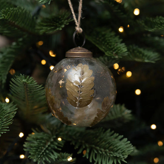Leaf Botanical Bauble 8cm-C