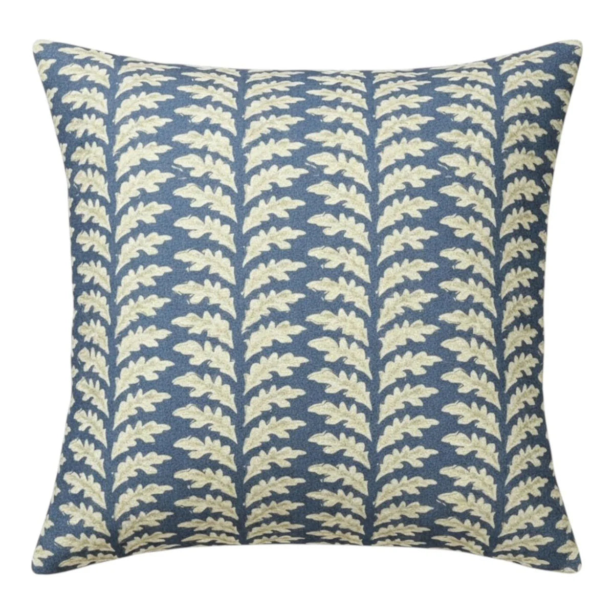 Leaves Stripe Navy Cushion 50x50cm | Annie Mo's