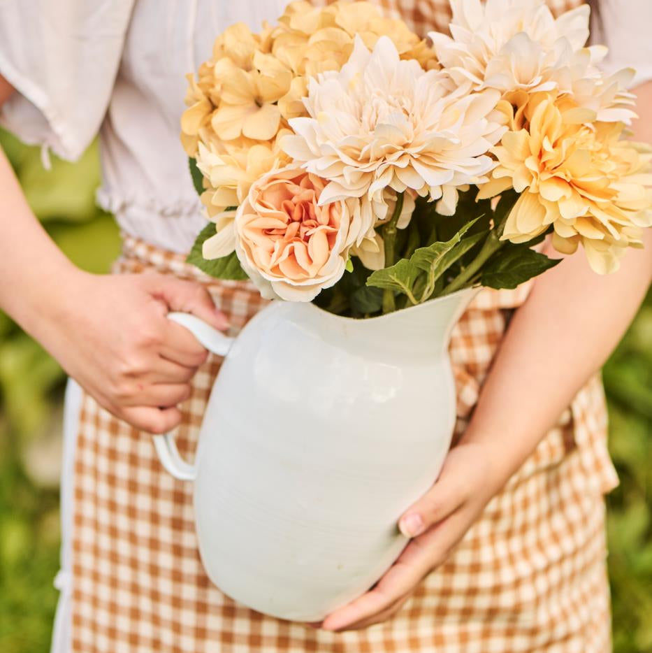 Light Yellow Dahlia Stem 45cm B