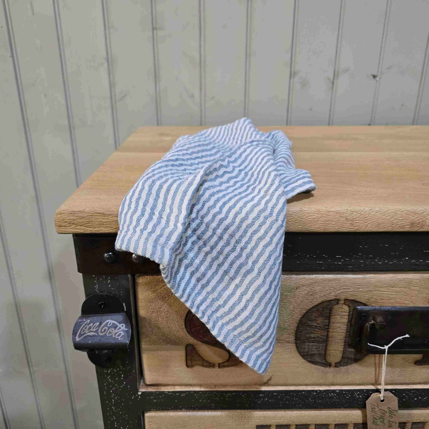 Light Blue Stripe Double Woven Napkins