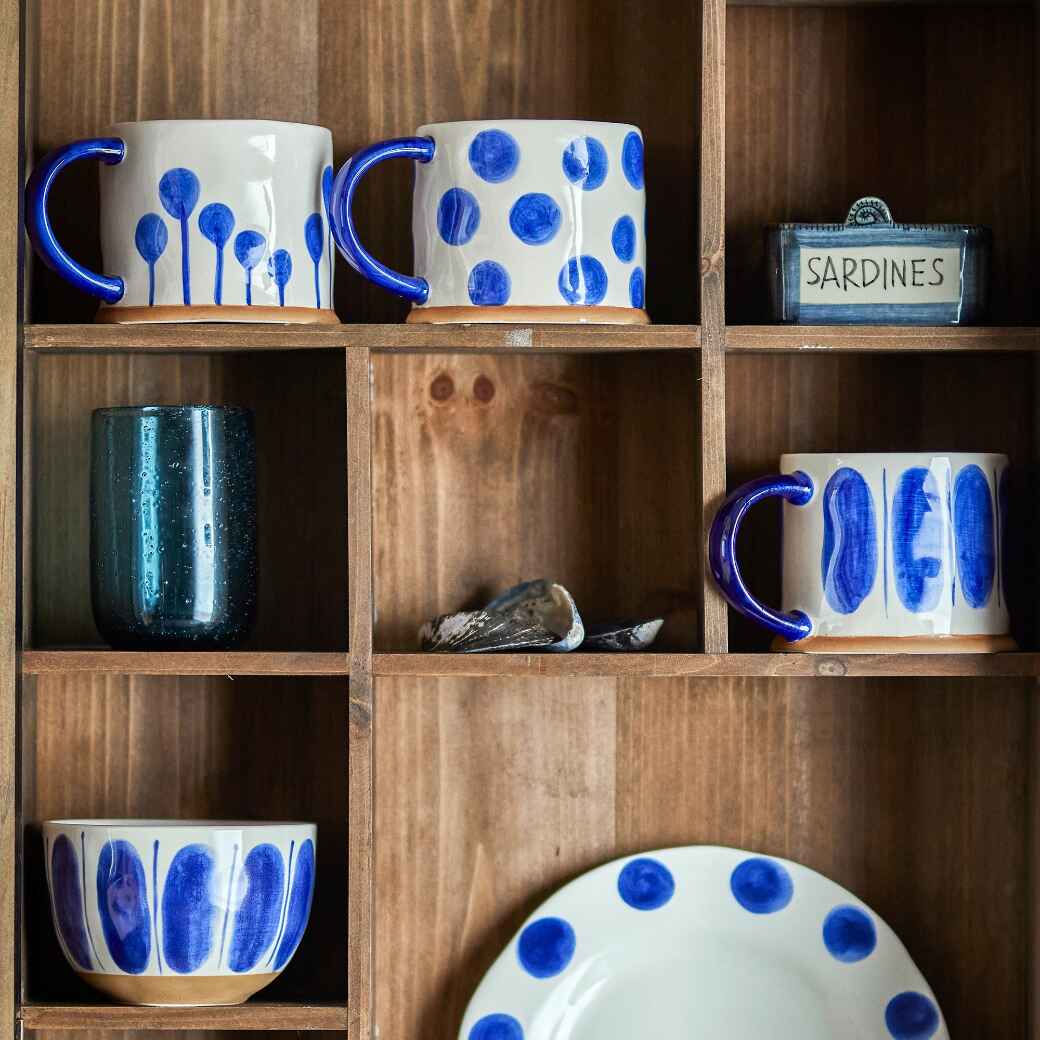 Linora Mug, Blue, Stoneware - Style Choice-D