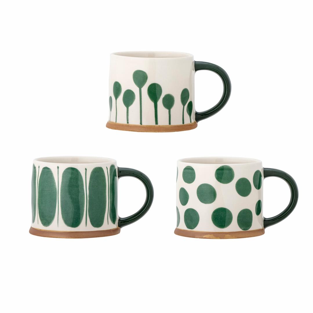 Linora Mug, Green, Stoneware - Style Choice