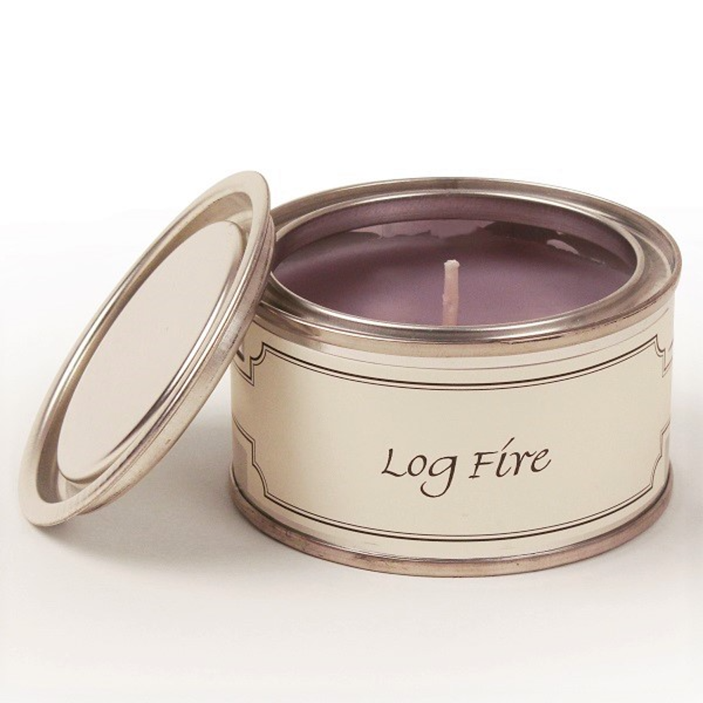 Log Fire Annie Mo's Tinned Candle | Annie Mo's