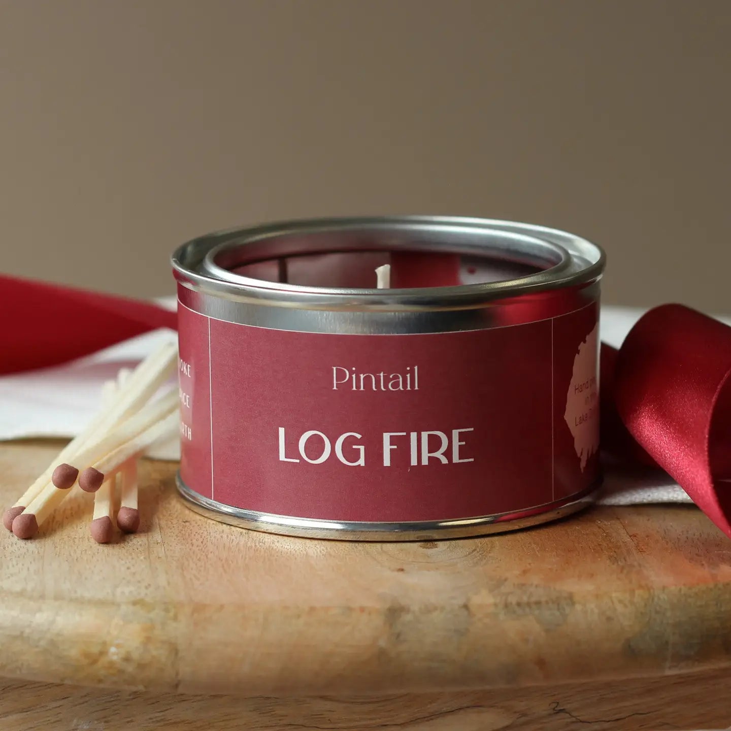 Log Fire Paint Pot