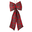 Long Red Tartan Bow 50cm | Annie Mo's