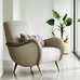 Lonnie Armchair | Fabrics and Leather Mix | Annie Mo's