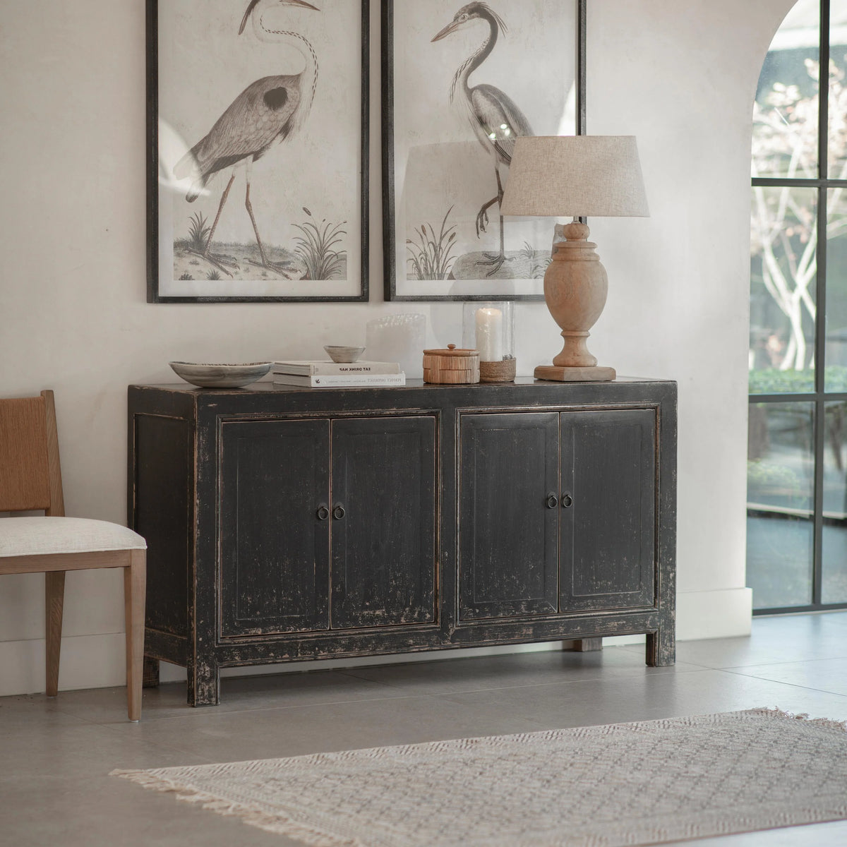 Loxwood Reclaimed Pine Four Door Cabinet 160cm