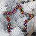 Jolly Multi Coloured Metal Ornamental Bells Star 16cm