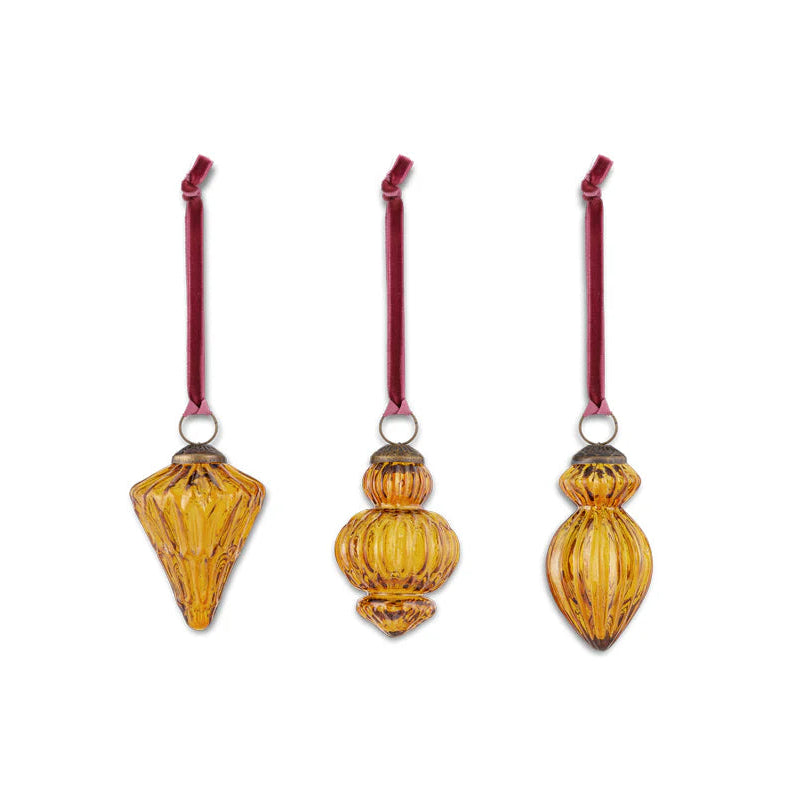 Manipur Baubles - Amber (Set of Three) 8cm | Annie Mo's C