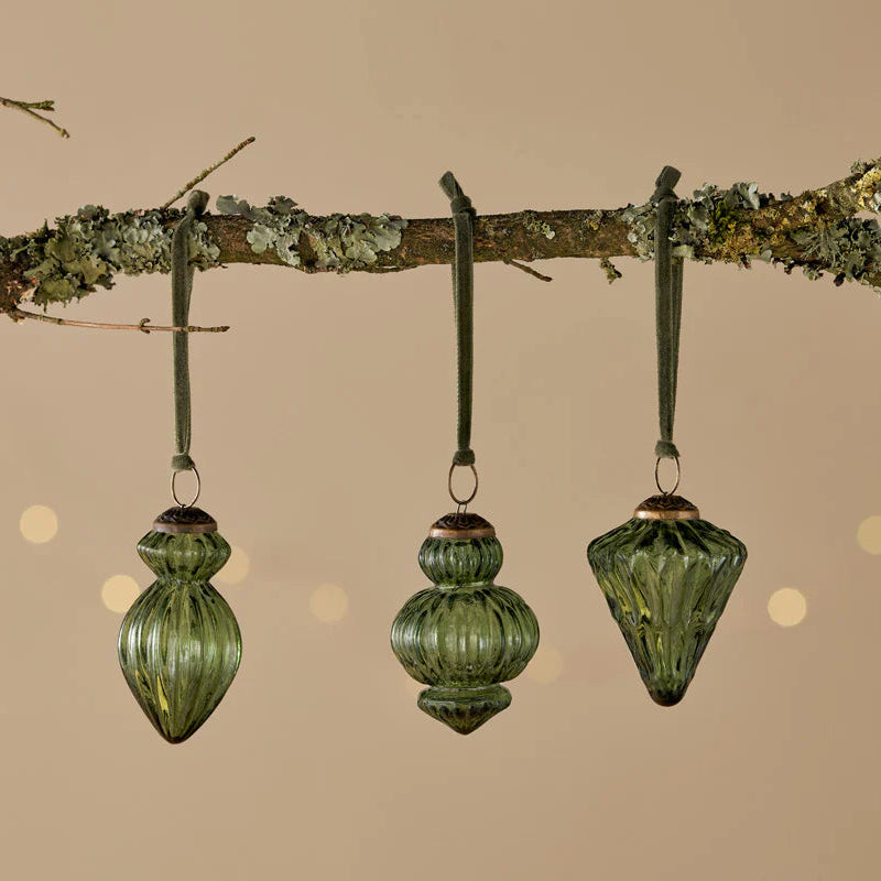 Manipur Baubles - Green (Set of Three) 8cm | Annie Mo's