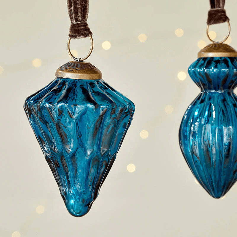 Manipur Baubles - Indigo (Set of Three) 8cm | Annie Mo's E