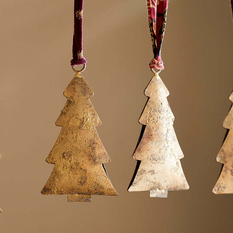 Mishti Tree Baubles - Antique Brass - Large (Set of Four) 13cm | Annie Mo's B