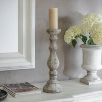 Birkdale Charcoal Bauble Stone Candleholder 51cm