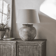 Baybridge Grey Stone Lamps with Grey Shades