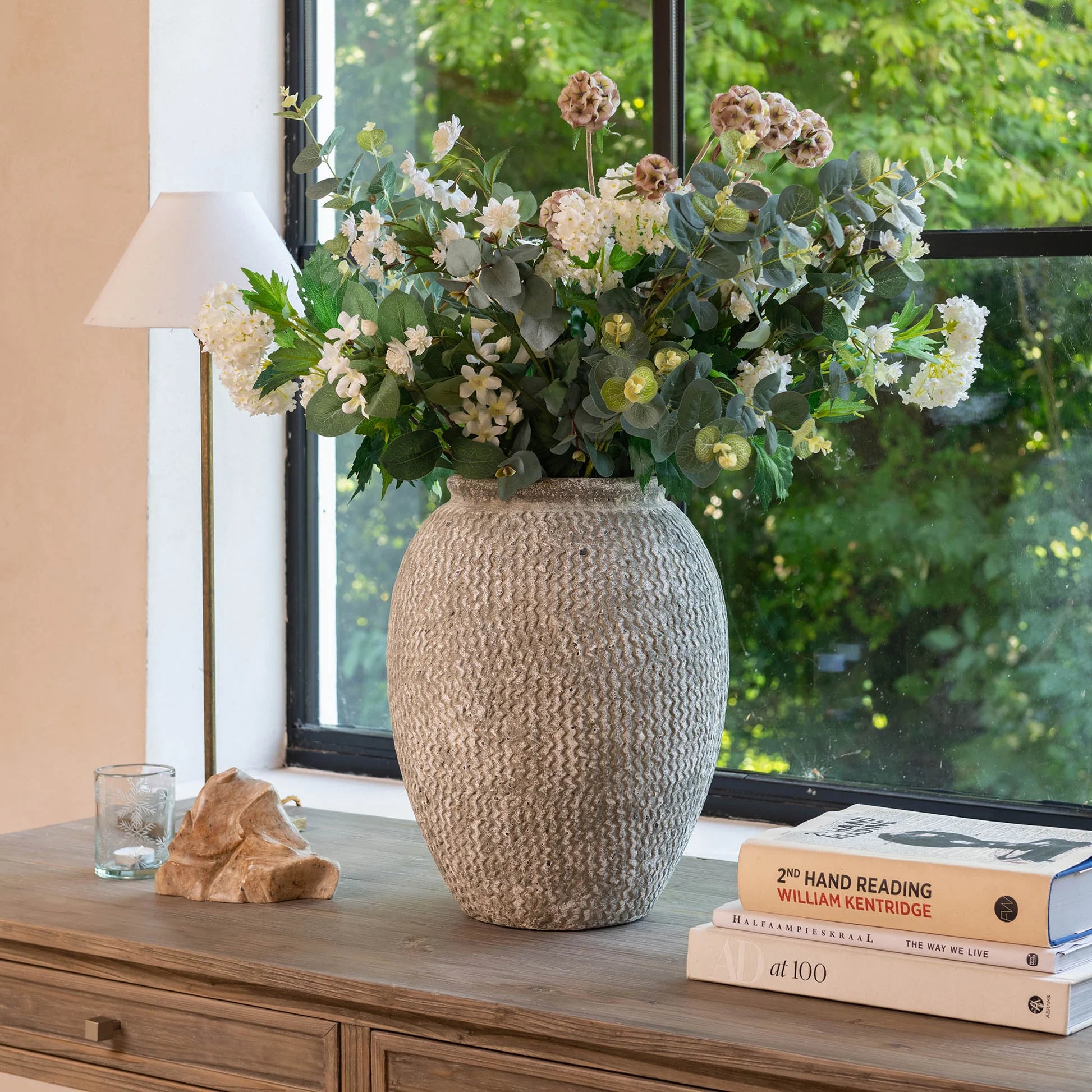 Aldbury Tall Stone Vase 40cm | Annie Mo's