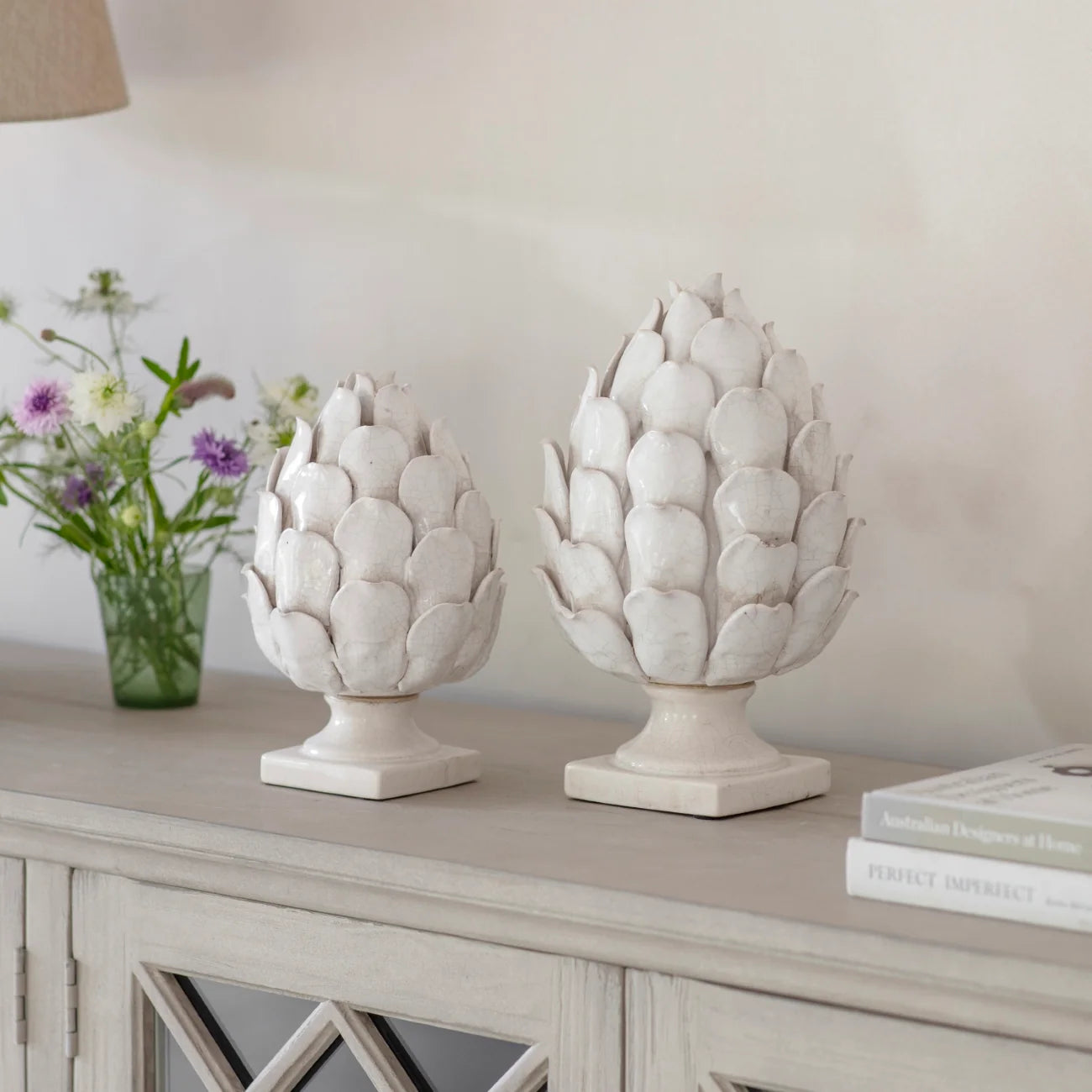 Stanford Glazed Stone Artichoke - Size Choice | Annie Mo's