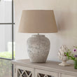 Birkdale Large Stone Lamp  with Natural Shade