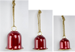 Set of 3 Glossy Red Bells with Hanger