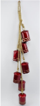 Metal Glossy Red 7 Cowbell Hanging Garland | Annie Mo's
