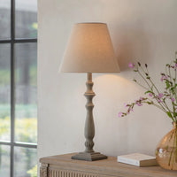 Derby Antiqued Grey Lamp with Shade 68cm | Annie Mo's