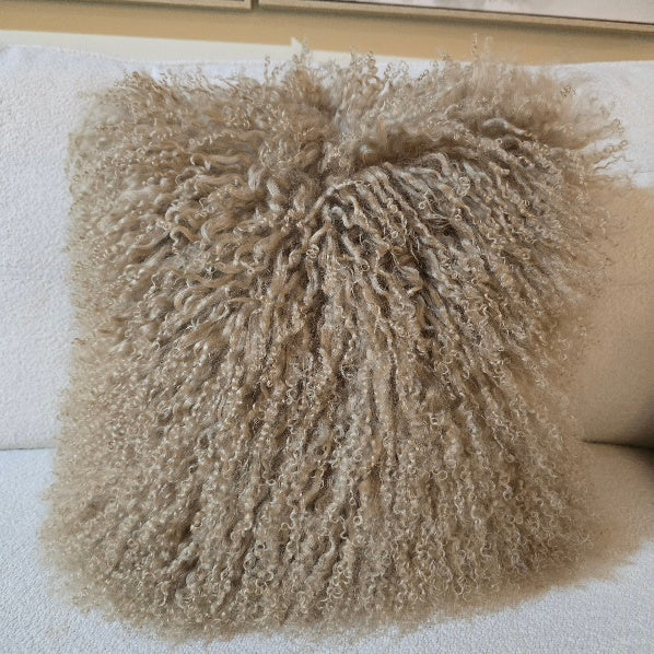 MONGOLIAN LAMB REAL SUEDE TAUPE 1
