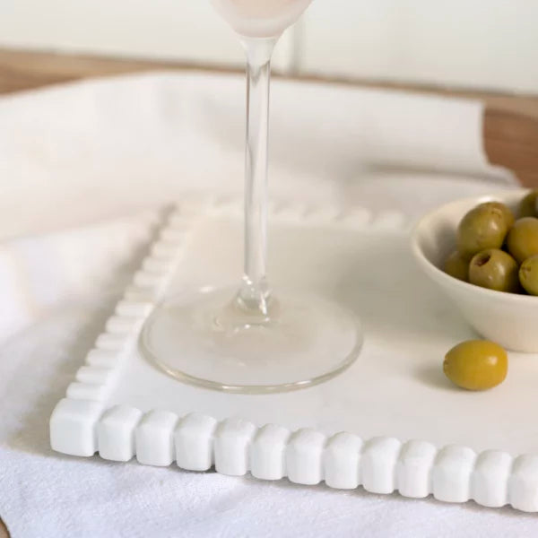 Makrana Marble Decorative Tray 35cm | Annie Mo's