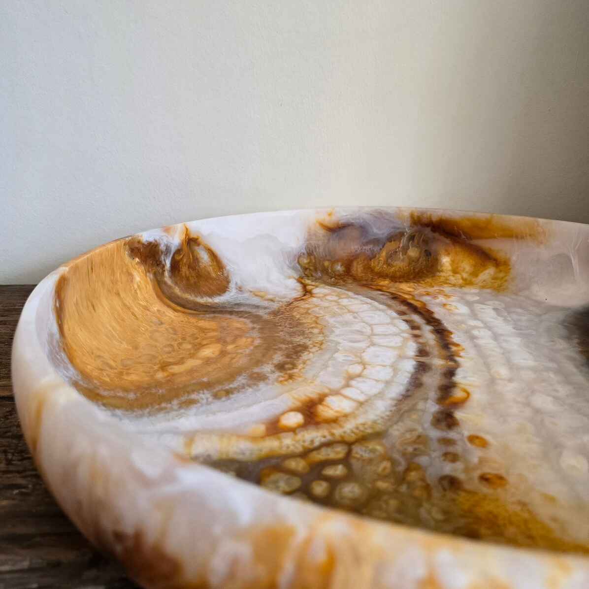 Marbled Effect Shallow Bowl 1