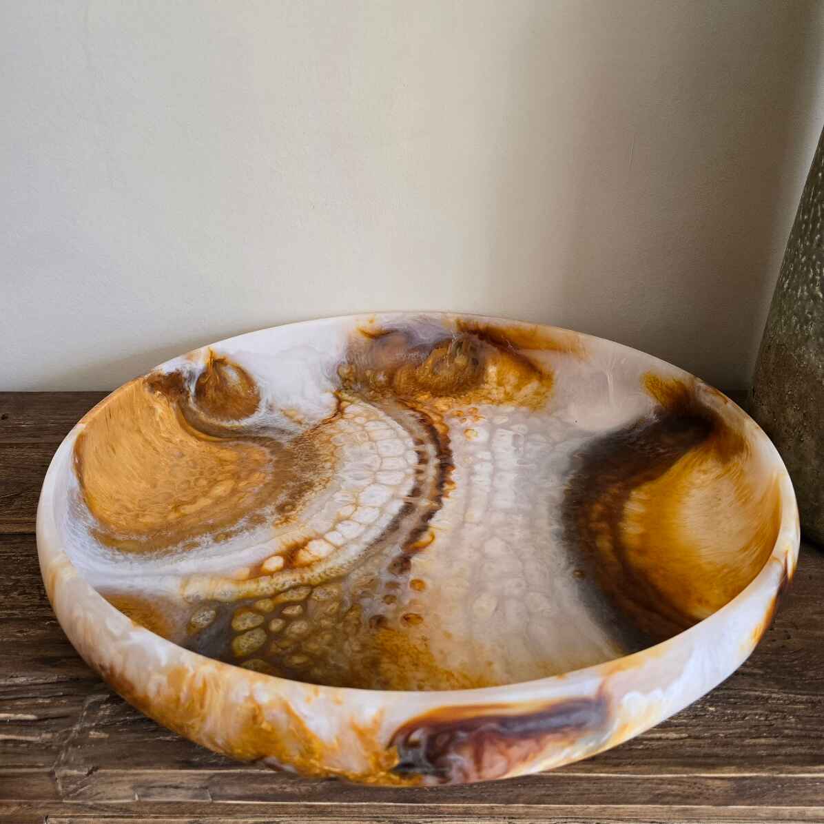 Marbled Effect Shallow Bowl 2