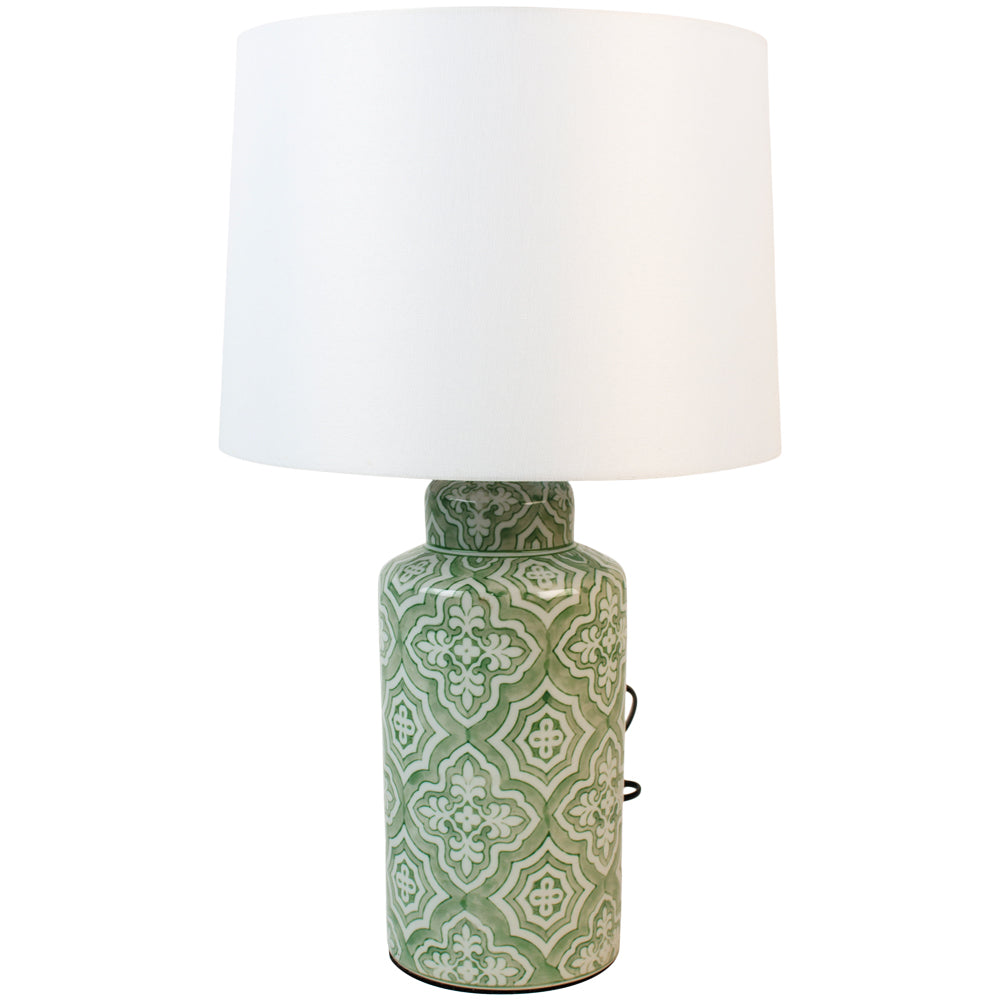 Maroc Lamp With White Shade 51cm