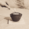 Marrakesh Graphite Pottery Candle - Activated Charcoal and Matcha | Annie Mo's
