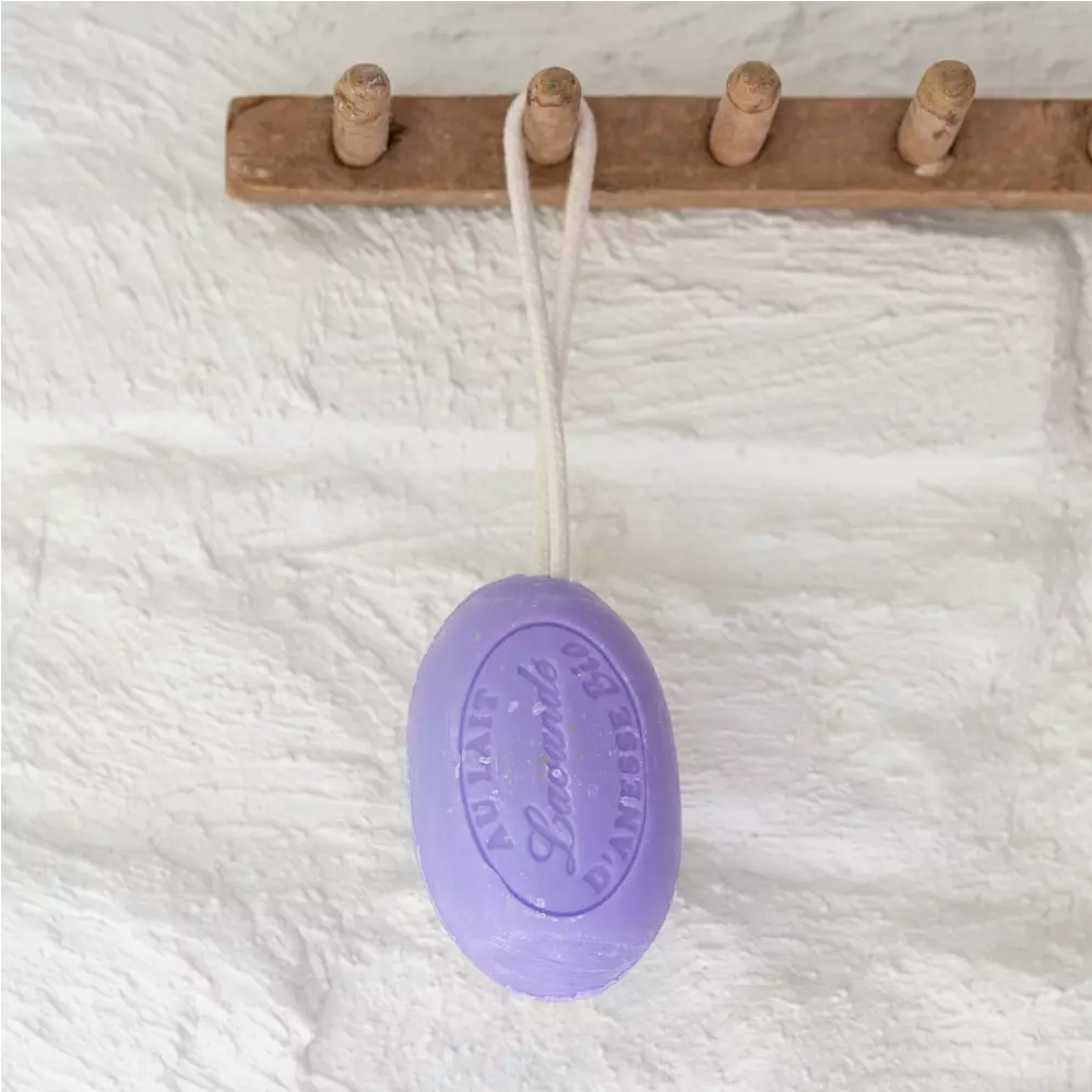 Marseille Body Soap on a Rope Lavender | Annie Mo's