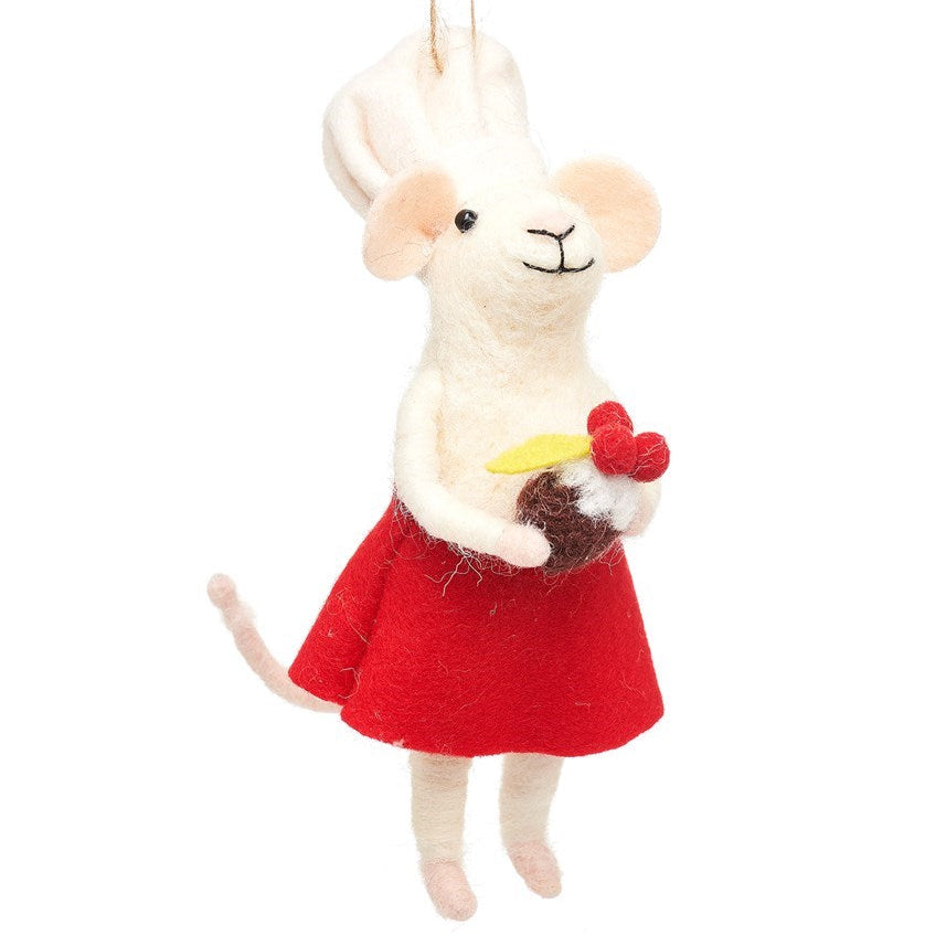 Mary Baker Mouse Felt Decoration 14cm | Annie Mo's