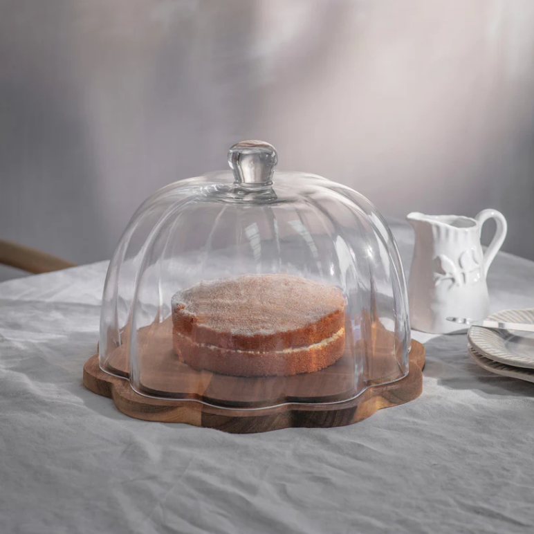 Mayfield Acacia Wood Cake Dome 31cm | Annie Mo's
