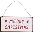 Merry Christmas Metal Sign with Heart 15cm | Annie Mo's