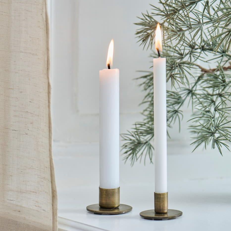 Metal Flat Based Dinner Candle Holder | Annie Mo's
