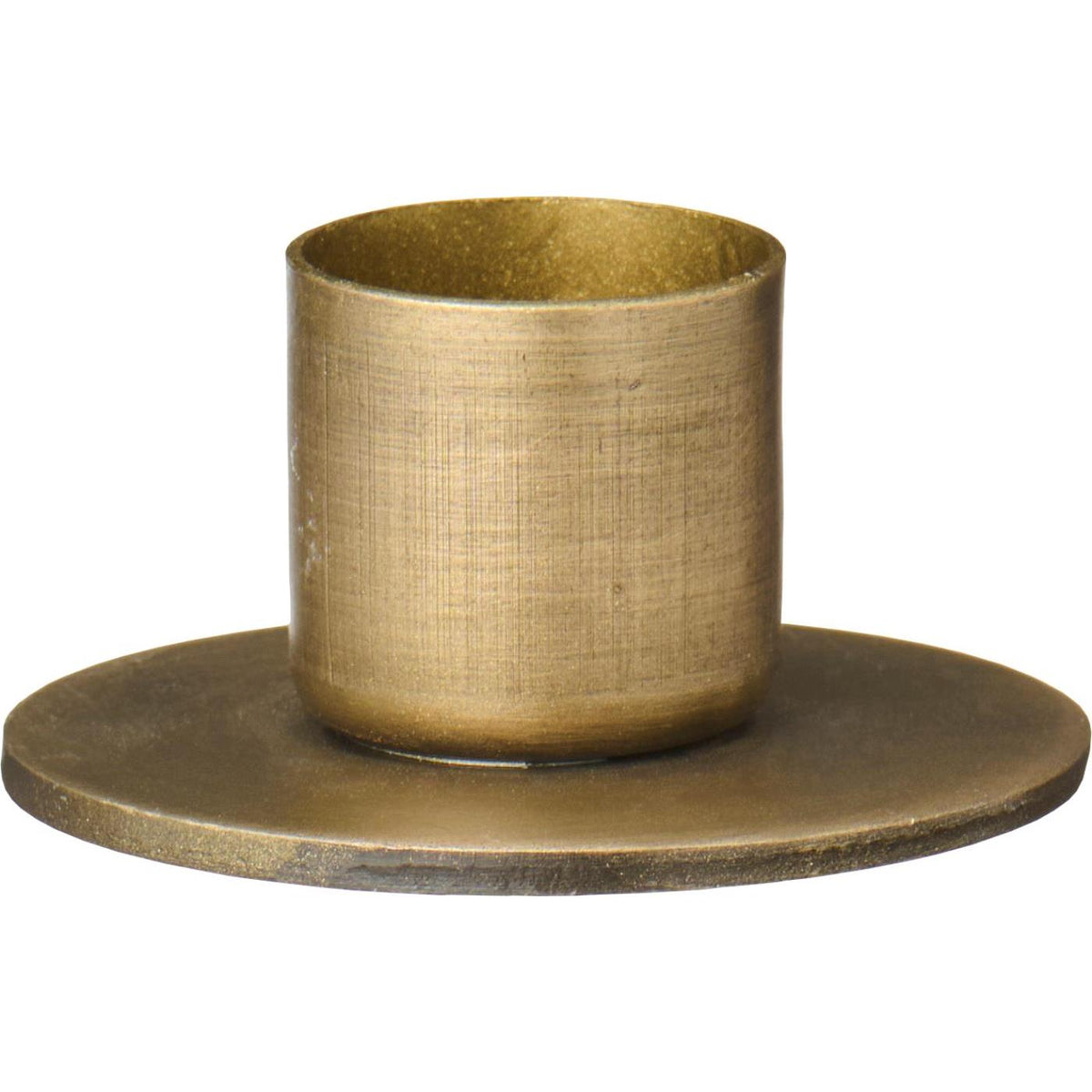 Metal Flat Based Dinner Candle Holder