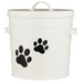 Metal Pet Food Cannister with Paw Prints Five Litre Capacity
