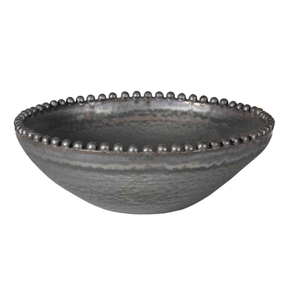 Metal Effect Beaded Bowl-3