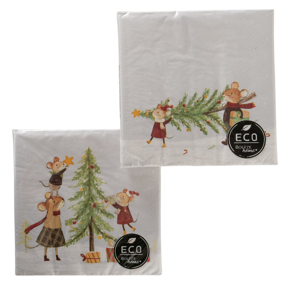 Mice with Christmas Tree Paper Napkins - Style Choice | Annie Mo's