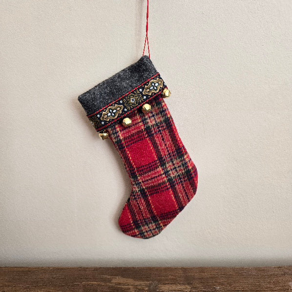 Mini Hanging Tartan Stocking 1