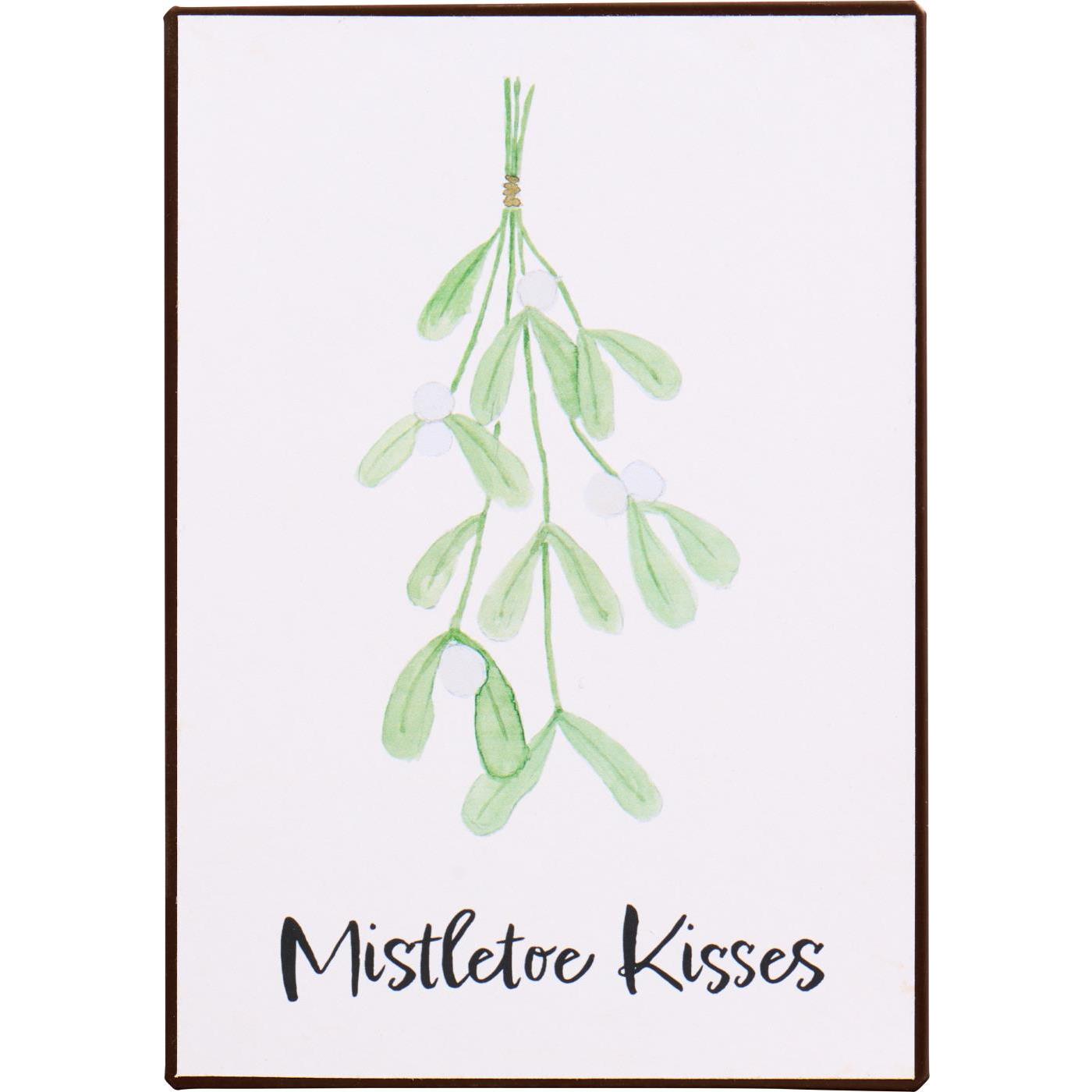 Mistletoe Kisses Metal Sign 20cm | Annie Mo's