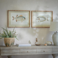 Moreton Set of Two Fish Framed Prints 60cm Wide Each | Annie Mo's