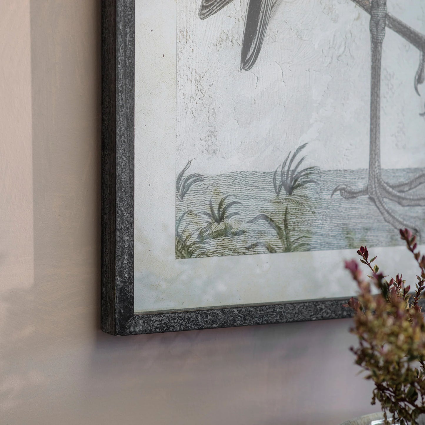 Moreton Set of Two Heron Framed Prints 100cm